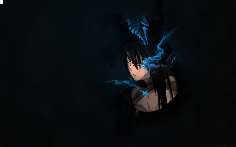 anime girl with blue energy