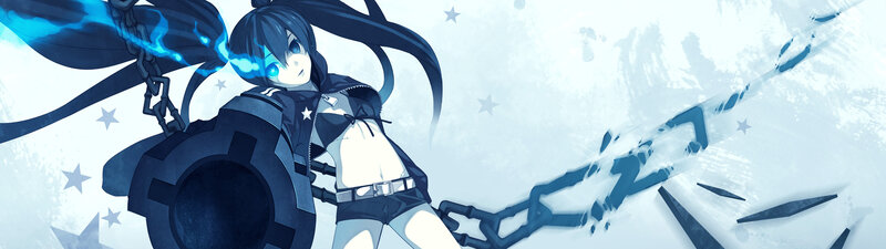 Anime girl with blue energy weapon