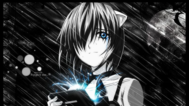 anime girl with blue eye