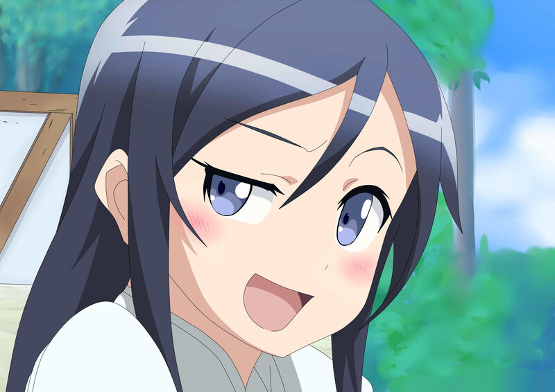 anime girl with blue eyes
