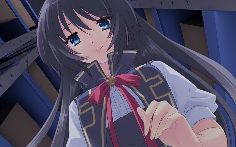 anime girl with blue eyes