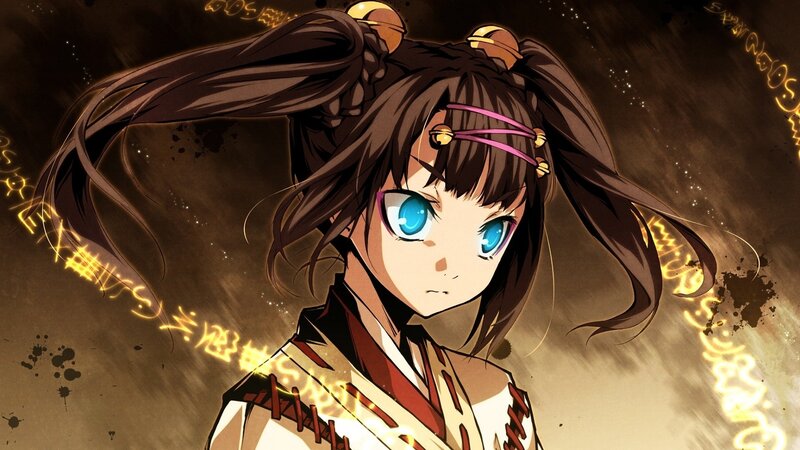 anime girl with blue eyes
