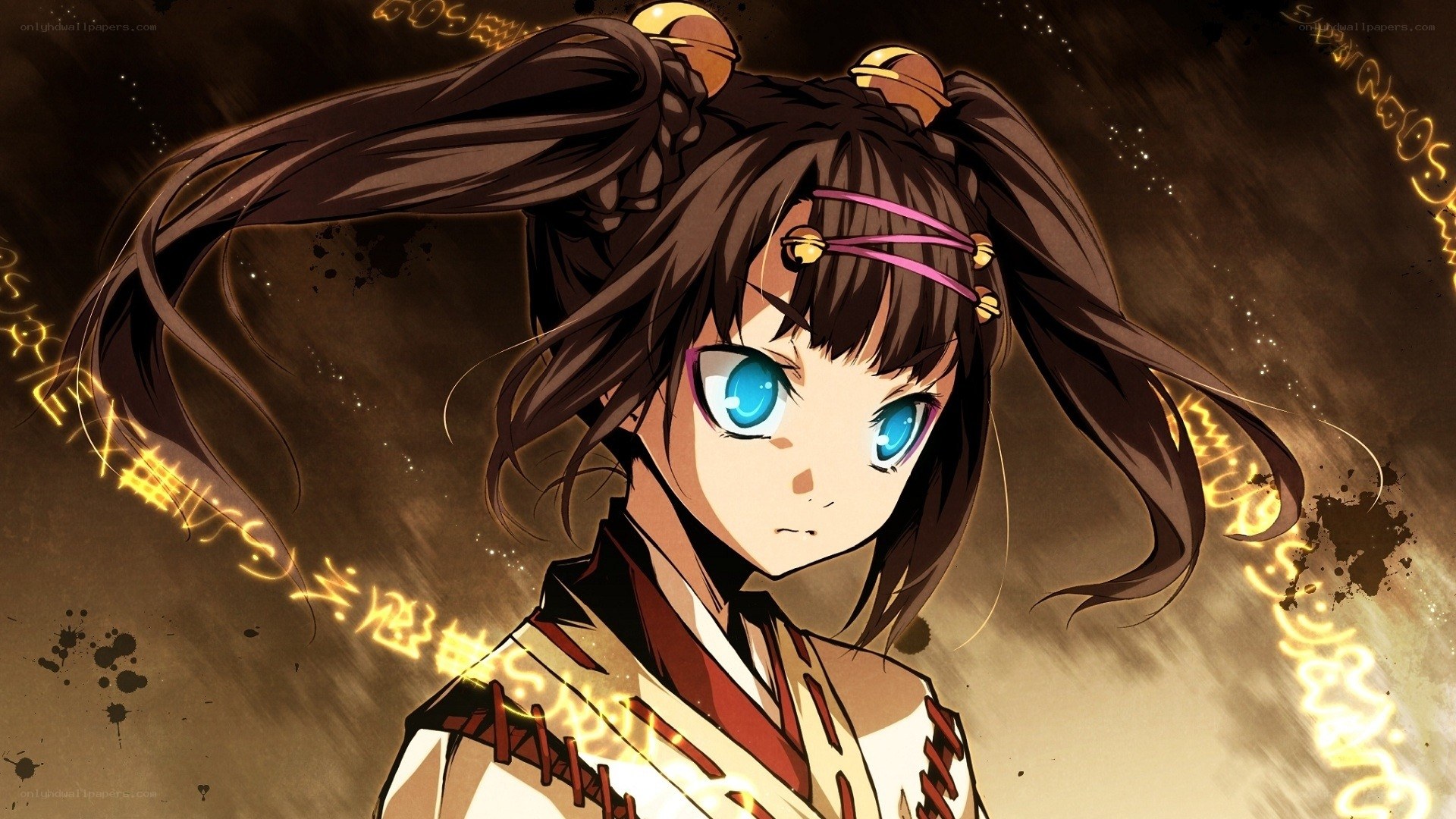 anime girl with blue eyes