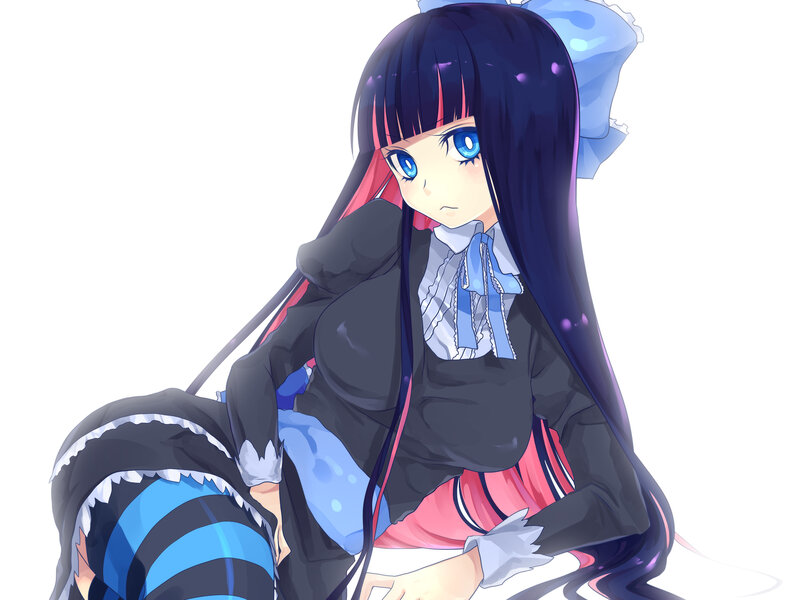anime girl with blue eyes