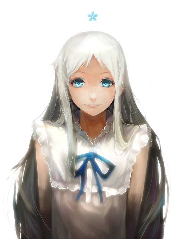 anime girl with blue eyes
