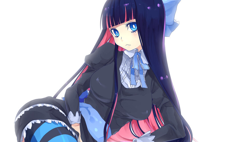 anime girl with blue eyes