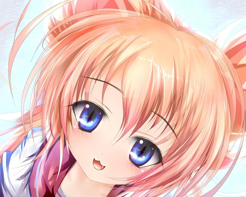 anime girl with blue eyes
