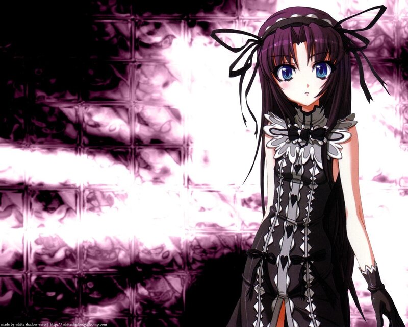 anime girl with blue eyes