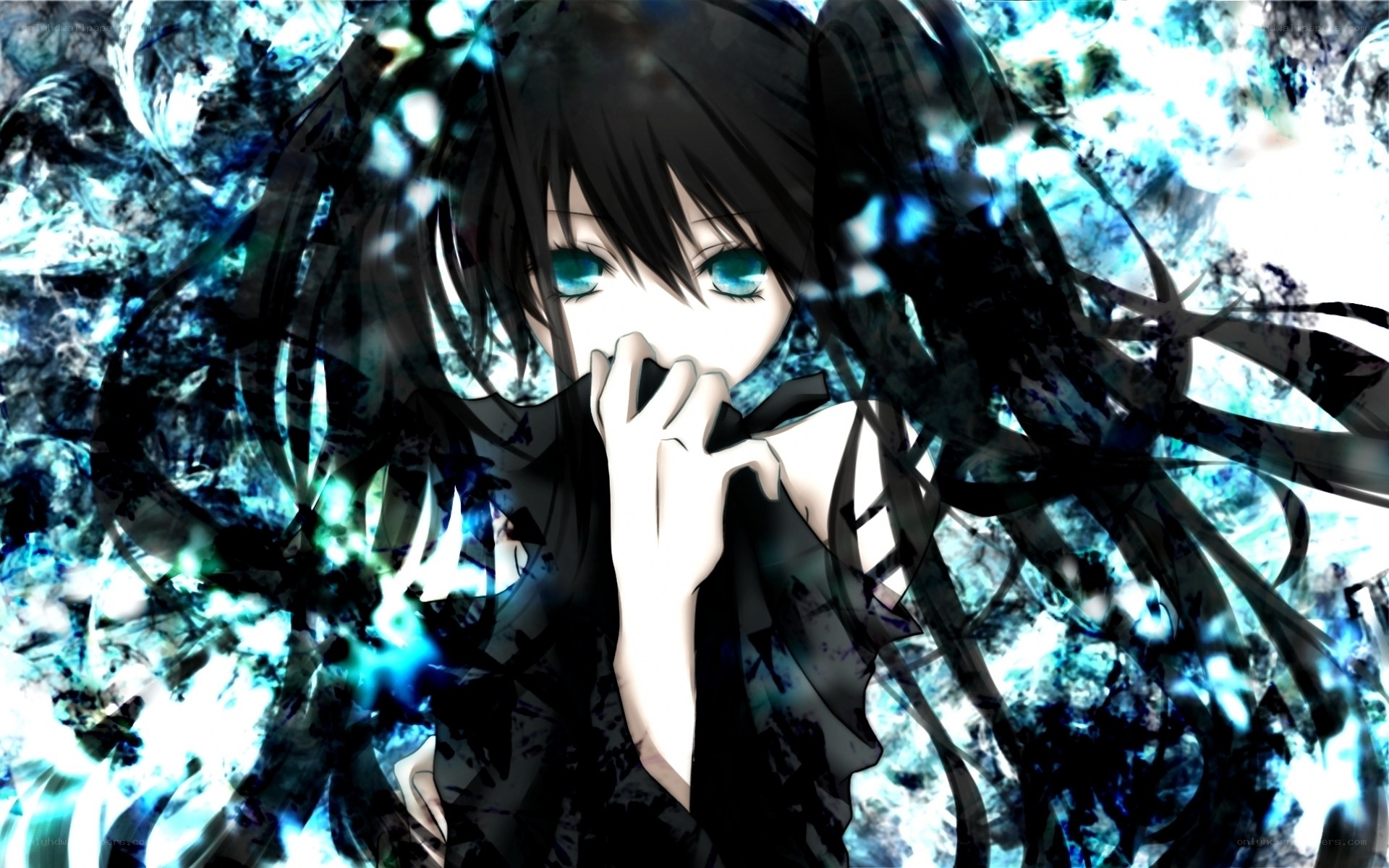 anime girl with blue eyes