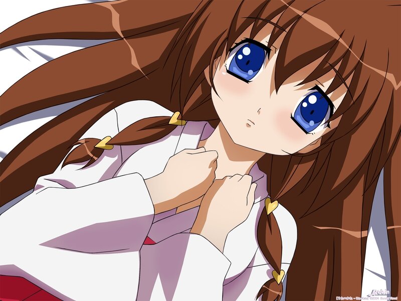 anime girl with blue eyes