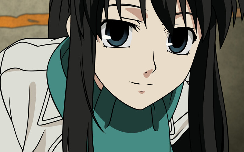 anime girl with blue eyes