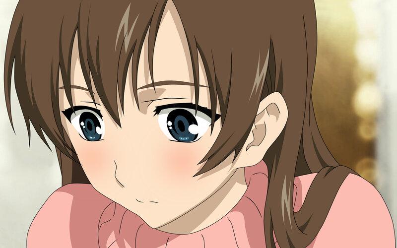 anime girl with blue eyes