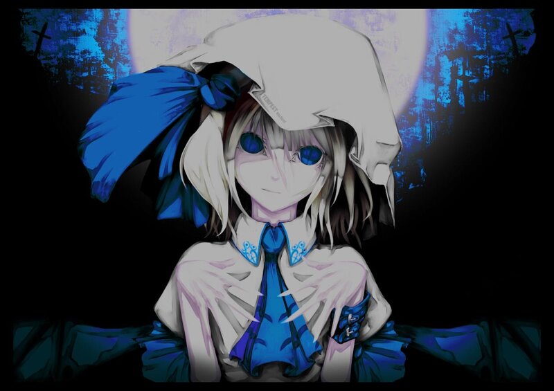 anime girl with blue eyes