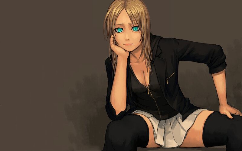 anime girl with blue eyes