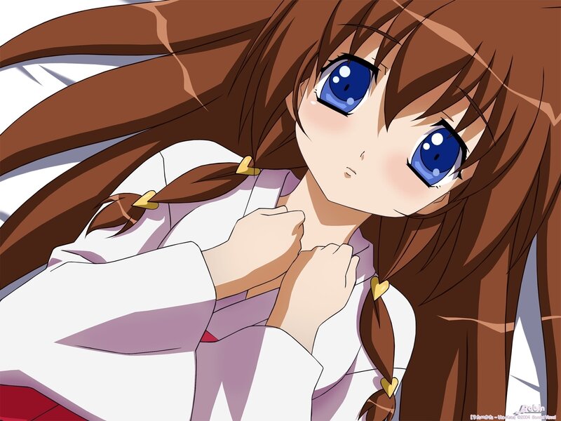 anime girl with blue eyes