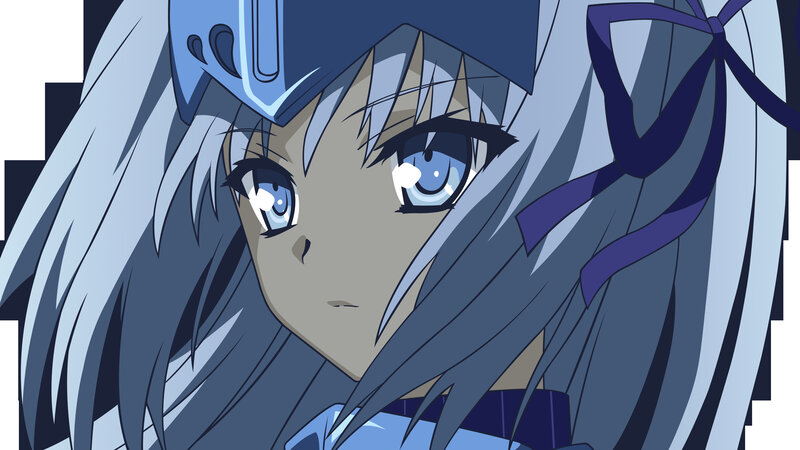 anime girl with blue eyes