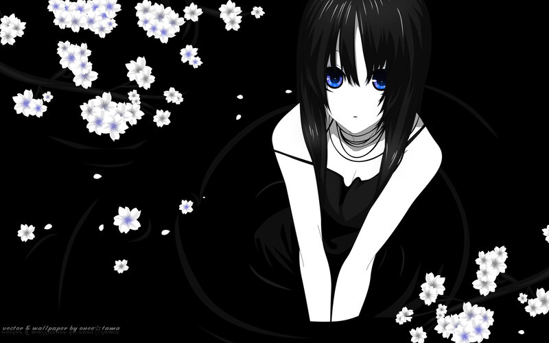 anime girl with blue eyes