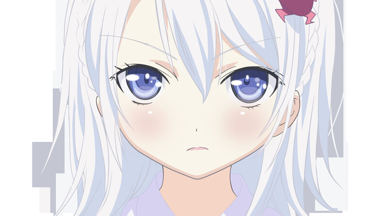 anime girl with blue eyes