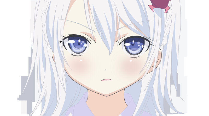 anime girl with blue eyes