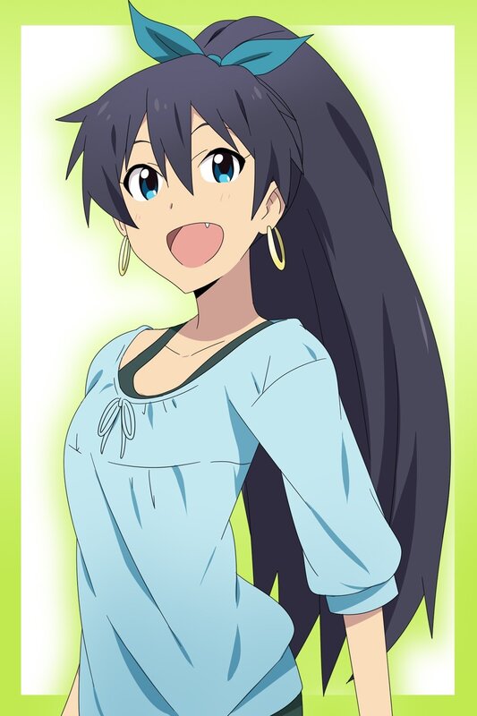 anime girl with blue eyes
