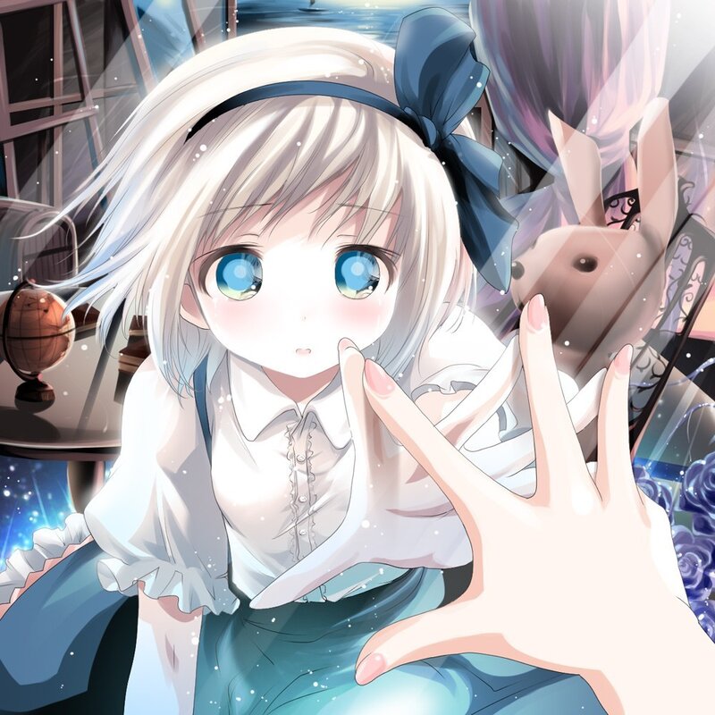 anime girl with blue eyes