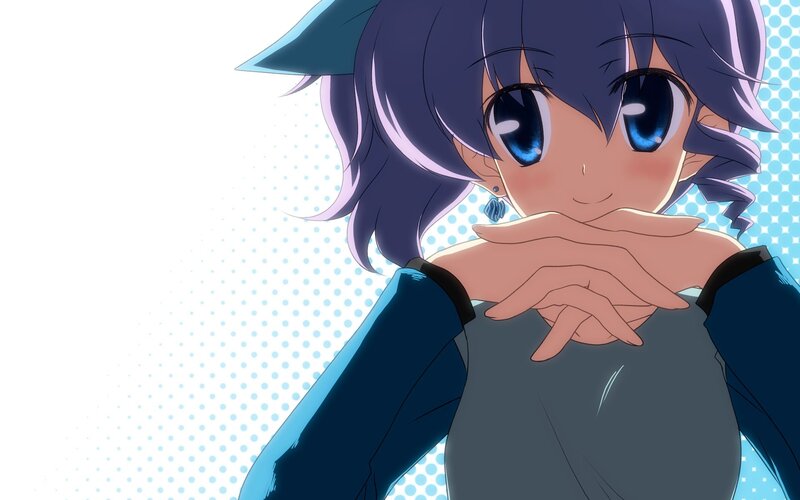anime girl with blue eyes
