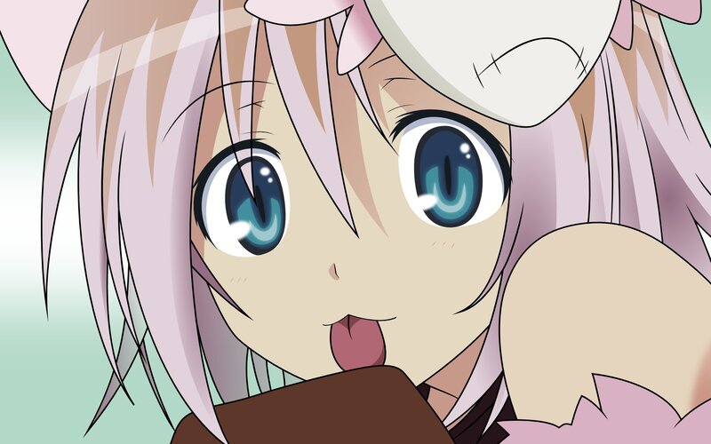 anime girl with blue eyes