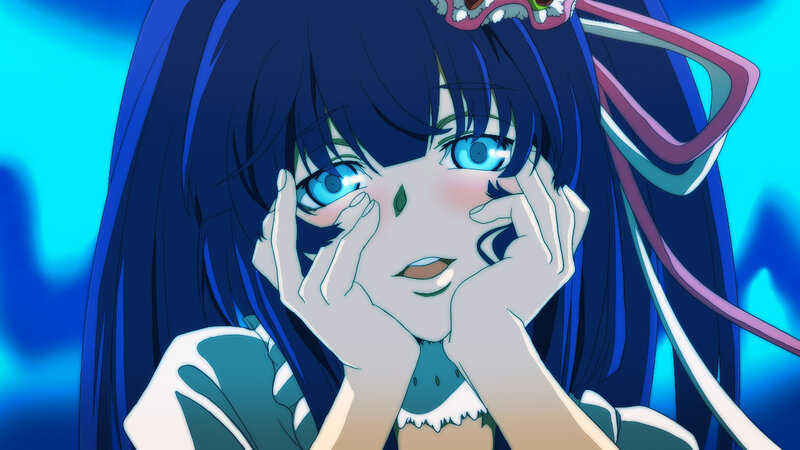anime girl with blue eyes