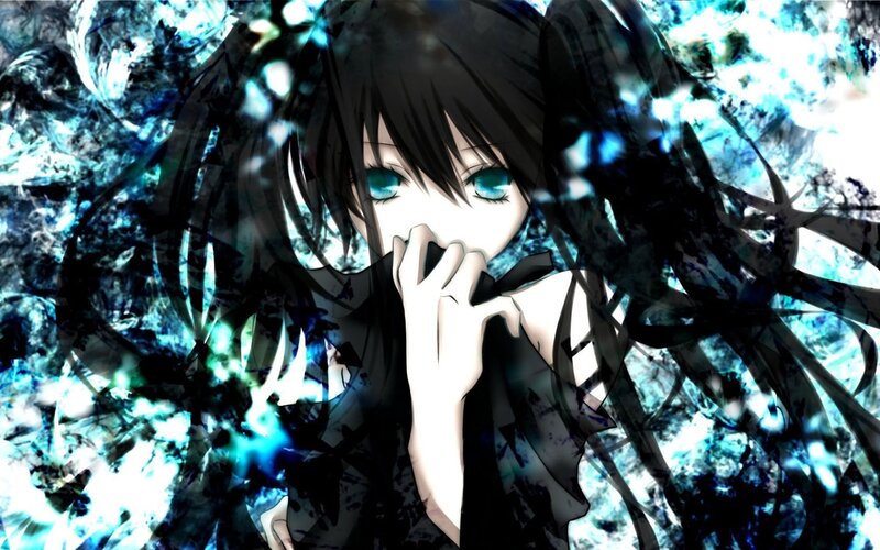 anime girl with blue eyes