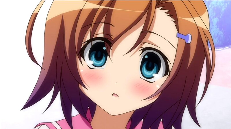 anime girl with blue eyes