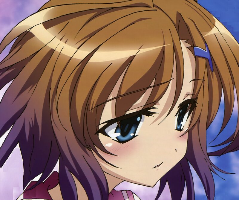 anime girl with blue eyes
