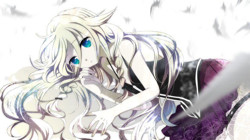 anime girl with blue eyes