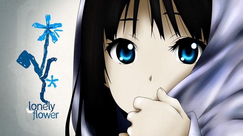 anime girl with blue eyes
