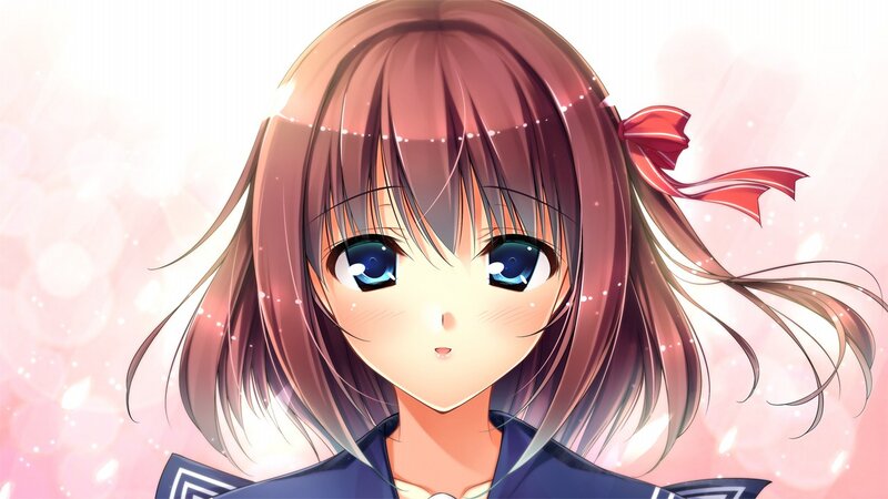 anime girl with blue eyes