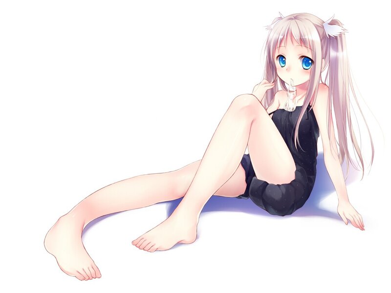 anime girl with blue eyes