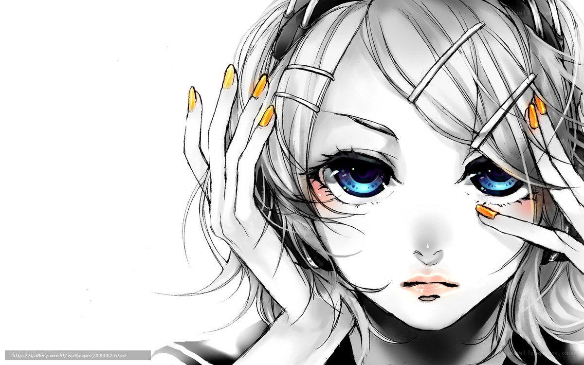 anime girl with blue eyes