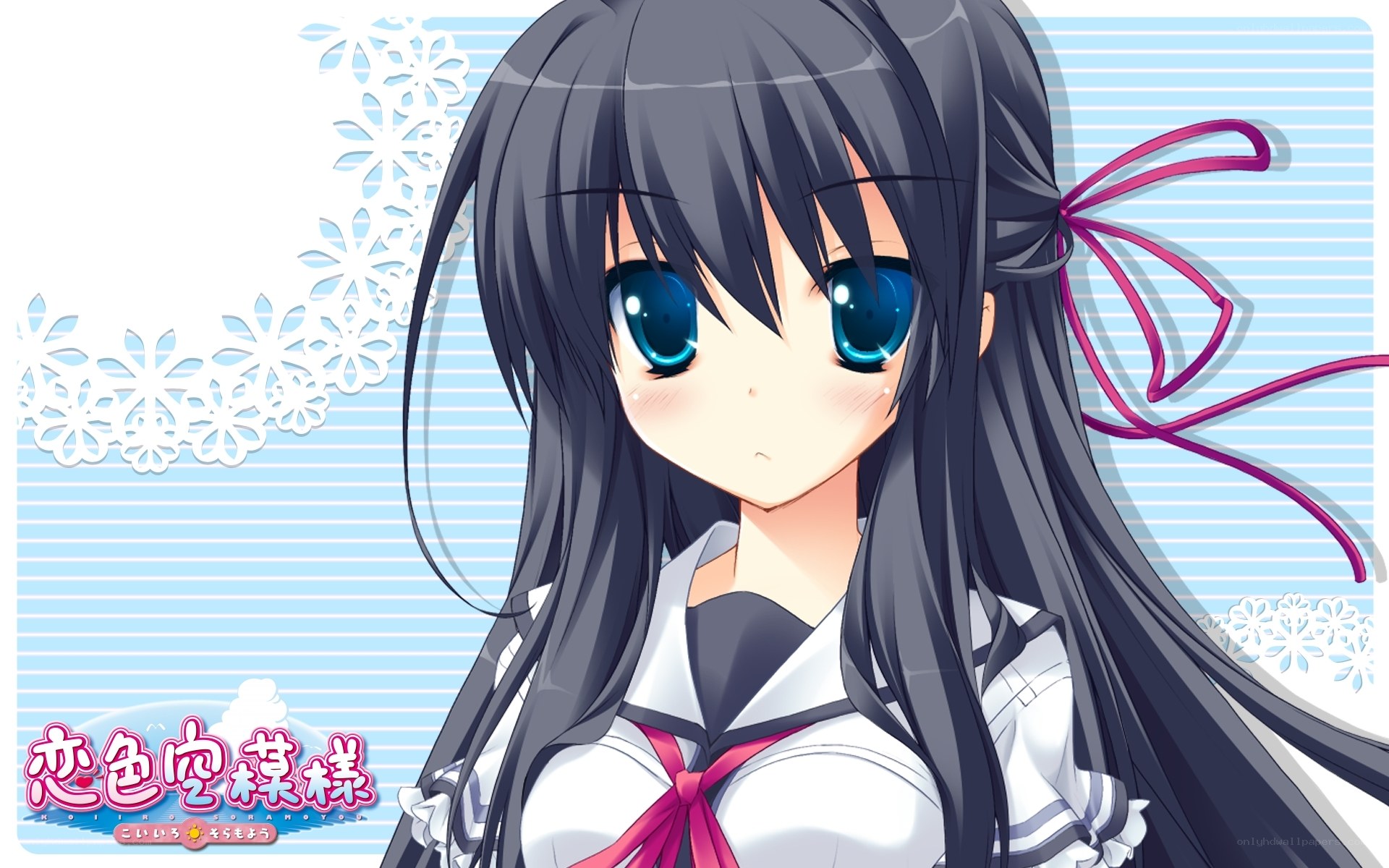 anime girl with blue eyes