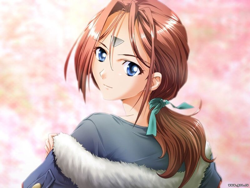 anime girl with blue eyes