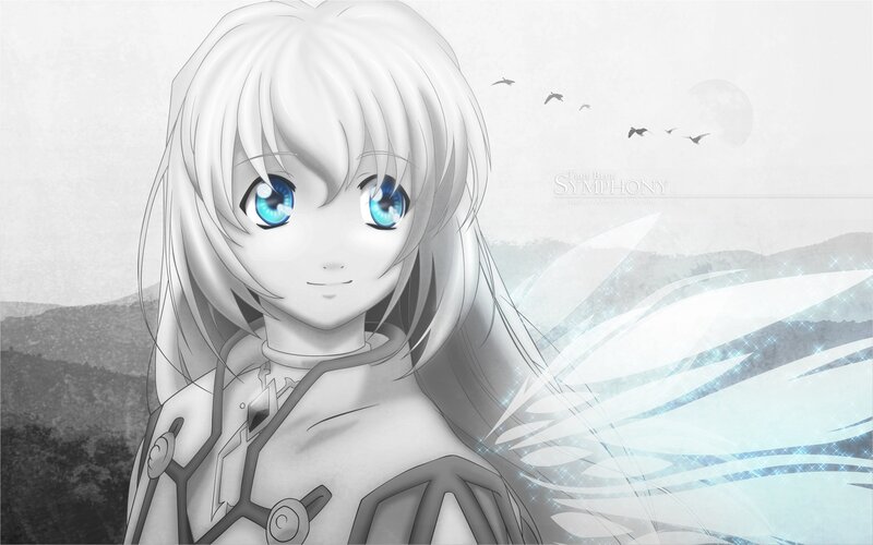 anime girl with blue eyes