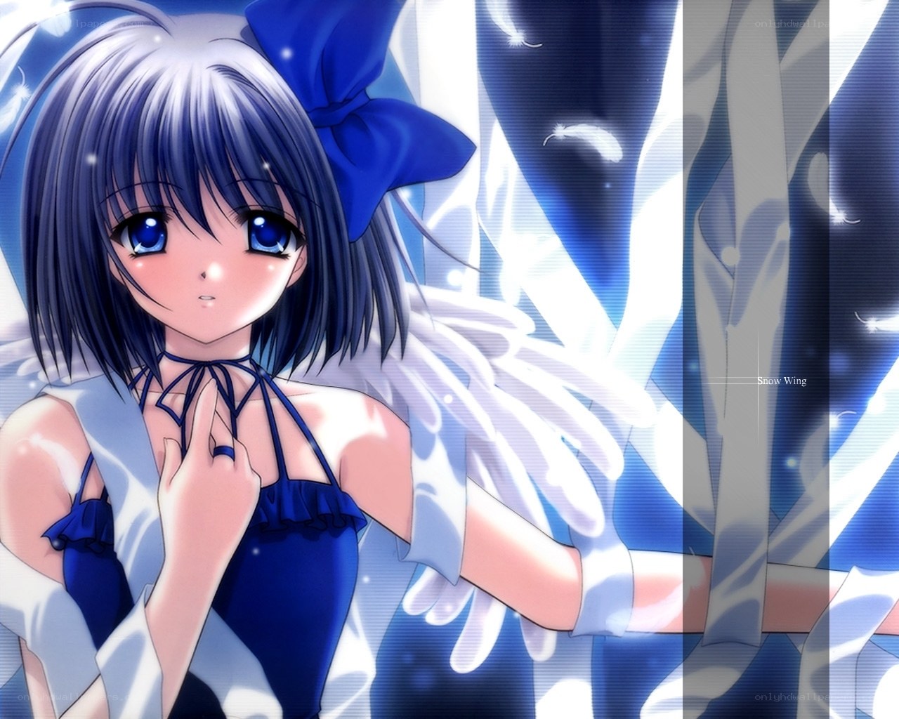 anime girl with blue eyes