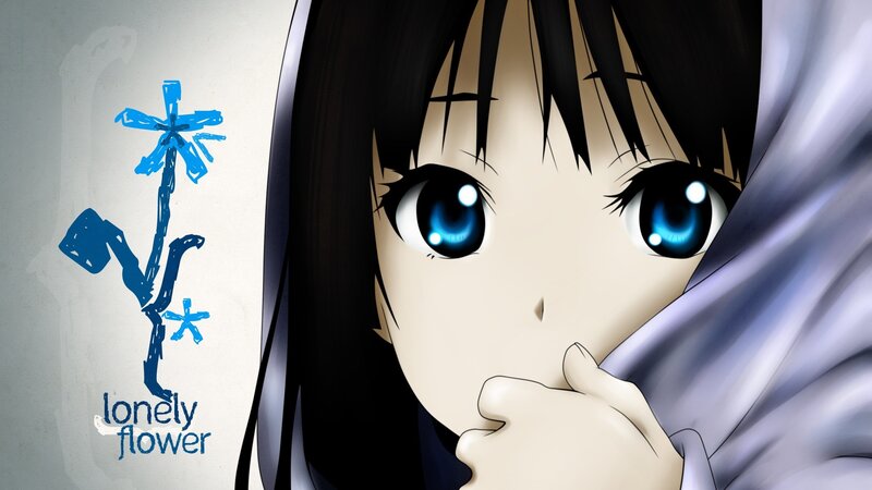 anime girl with blue eyes