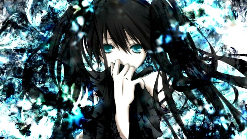 anime girl with blue eyes