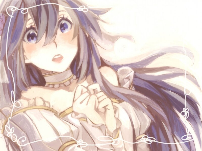 anime girl with blue eyes