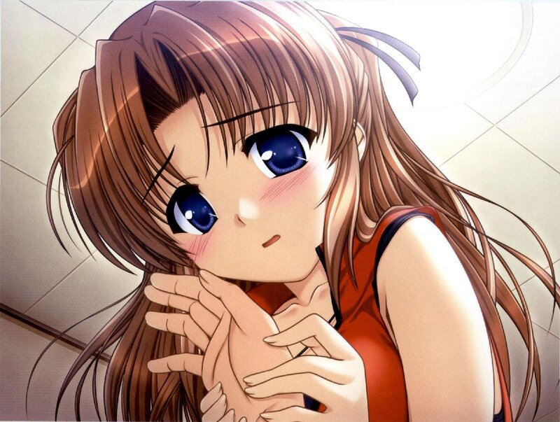 anime girl with blue eyes
