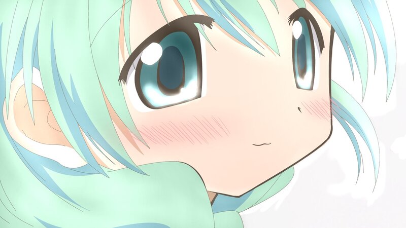 anime girl with blue eyes
