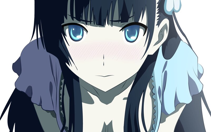 anime girl with blue eyes