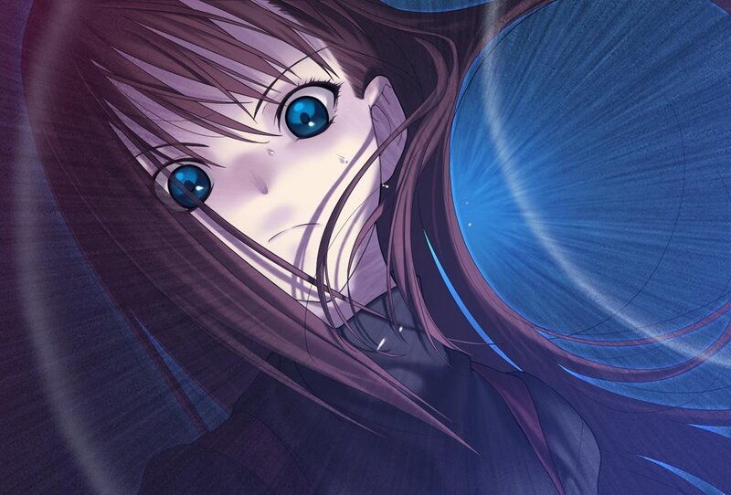 anime girl with blue eyes