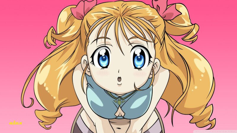 anime girl with blue eyes
