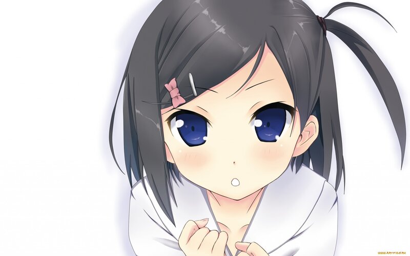 anime girl with blue eyes