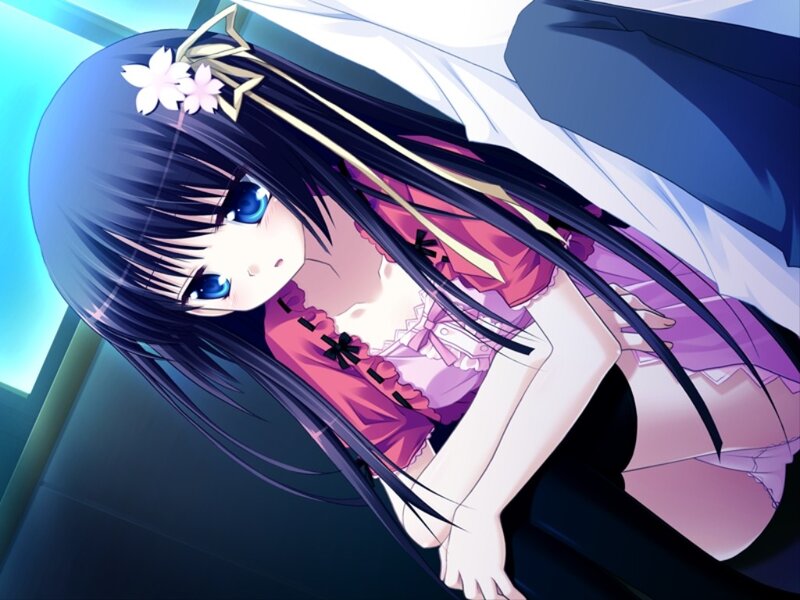 anime girl with blue eyes